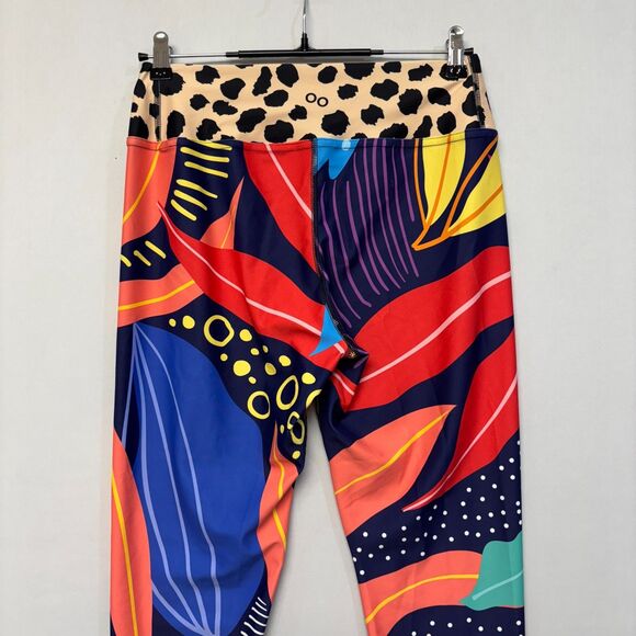 Loony Legs Women Leggings Size XL X-Large Colorful Artsy Tropical D044 -7 - Picture 15 of 16